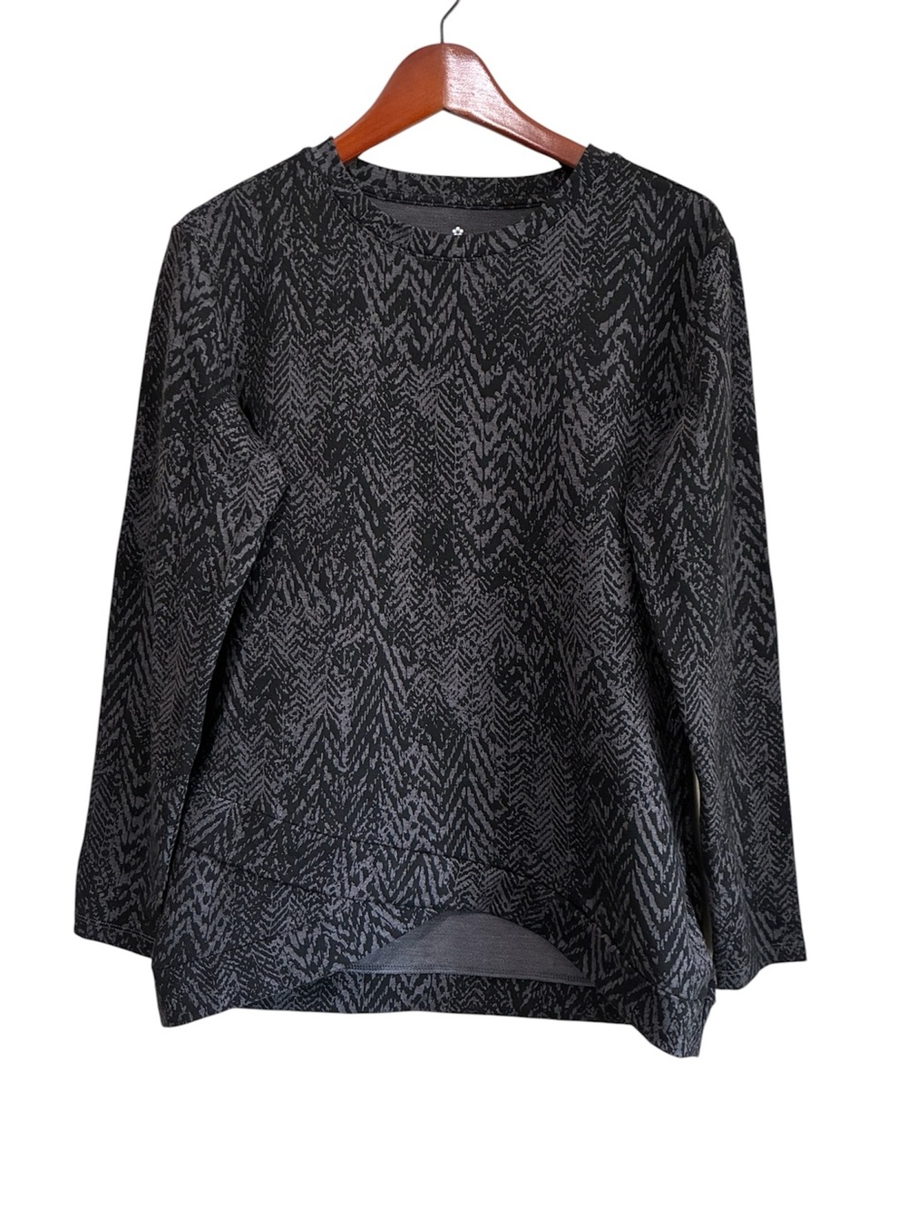 Tuff Athletics Women's Black & Gray Long Sleeve Top Size Medium